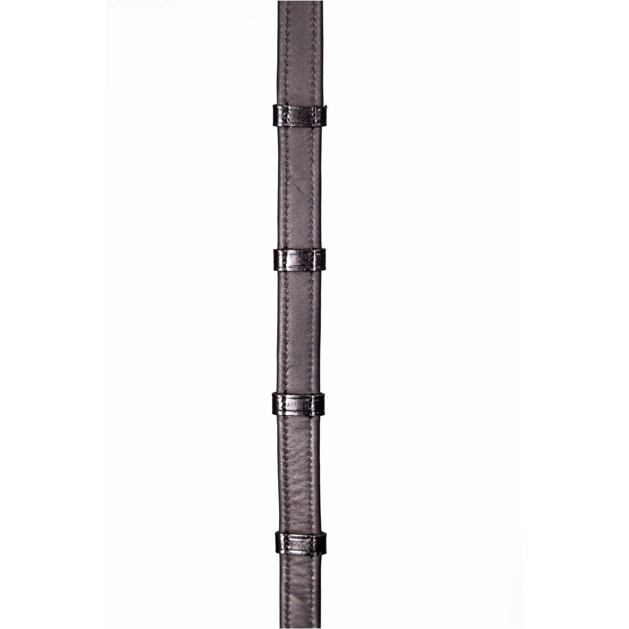Henry James Calfskin Supergrip Reins with Stoppers RR9 - Black
